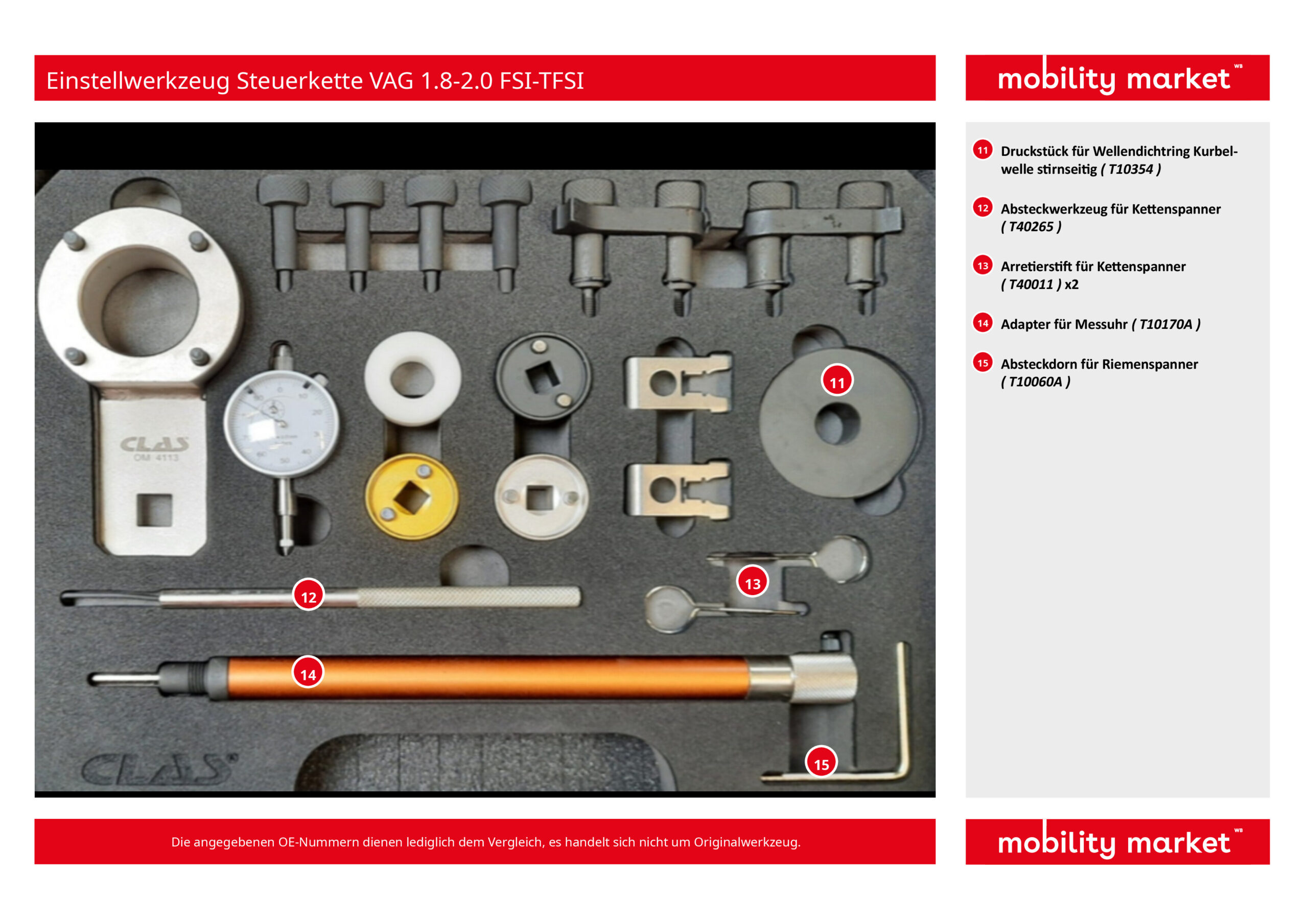 einstellwerkzeug steuerkette vag 1.8 2.0 fsi tfsi
