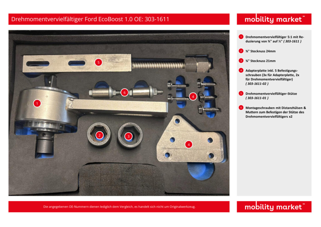 drehmomentvervielfältiger ford ecoboost 1.0 oe: 303 1611