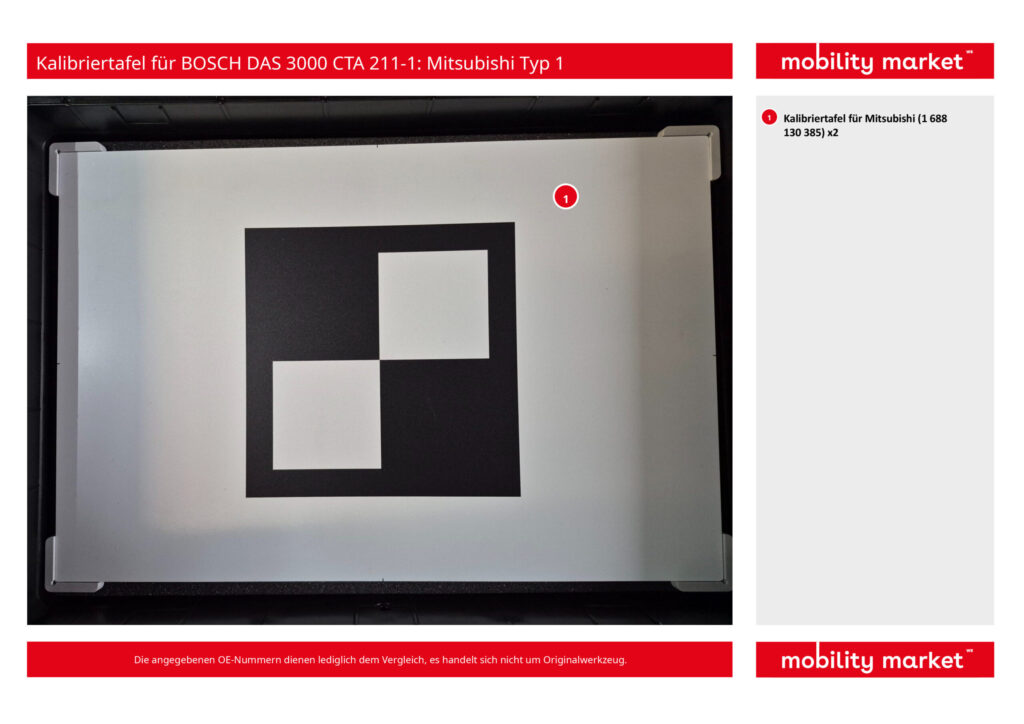 kalibriertafel für bosch das 3000 cta 211 1: mitsubishi typ 1
