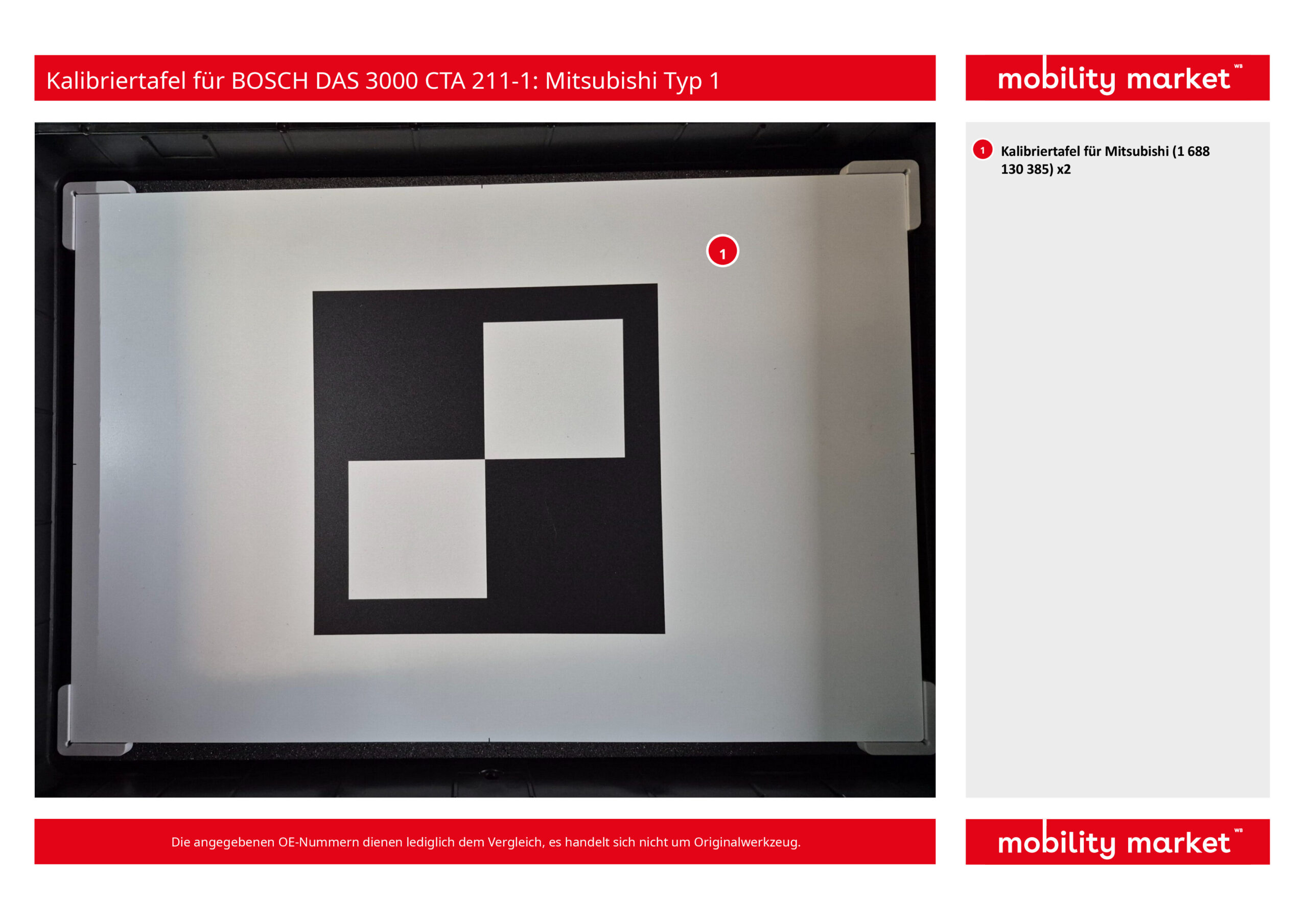 kalibriertafel für bosch das 3000 cta 211 1: mitsubishi typ 1