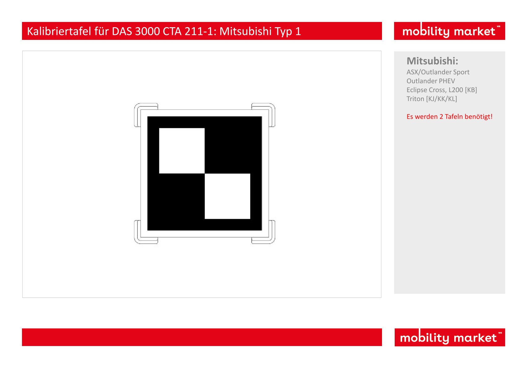 kalibriertafel für bosch das 3000 cta 211 1: mitsubishi typ 1