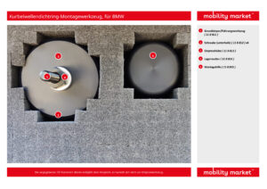 kurbelwellendichtring montagewerkzeug, getriebeseitig für bmw / mini / toyota – b37 / b57 / n47 / n57 / 1ww