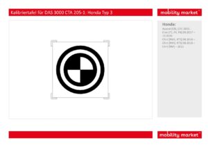 kalibriertafel für bosch das 3000 cta 205 1: honda typ 3