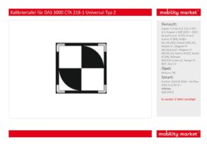 kalibriertafel für bosch das 3000 cta 218 1: universal typ 2