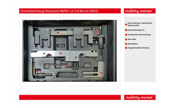 Zusatzbild 1 Einstellwerkzeug Steuerzeit BMW 1.6-2.0 Benzin (N43)