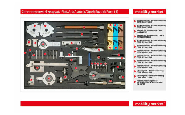 Zusatzbild 1 Zahnriemenwerkzeugsatz Fiat/Alfa/Lancia/Opel/Suzuki/Ford