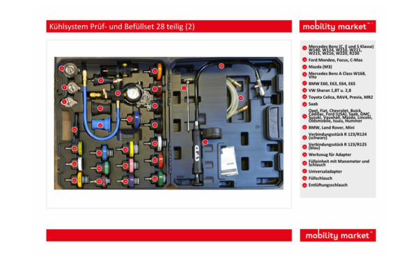 Zusatzbild 2 Kühlsystem Prüf- und Befüllset 29 teilig