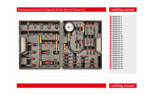 Zusatzbild 1 Kompressionsdruck Prüfgerät 40 Bar Benzin-Diesel