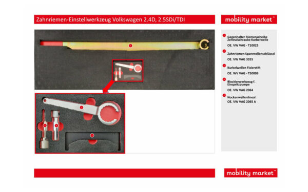 Zusatzbild 1 Zahnriemen-Einstellwerkzeug Volkswagen 2.4D, 2.5SDi/TDI