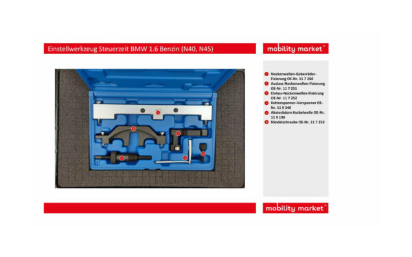 Zusatzbild 1 Einstellwerkzeug Steuerzeit BMW 1.6 Benzin (N40, N45, N45T)