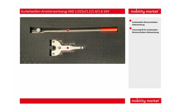 Zusatzbild 1 Kurbelwellen-Arretierwerkzeug VAG 1.012v/1.2/1.4/1.6 16V