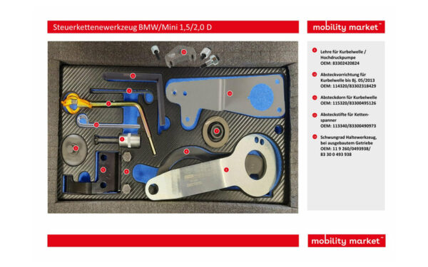 Zusatzbild 2 Steuerkettenwerkzeug BMW/Mini 1.5/1.6/2.0/3.0 D (B37 / B47 / B57 / N47 / N57)
