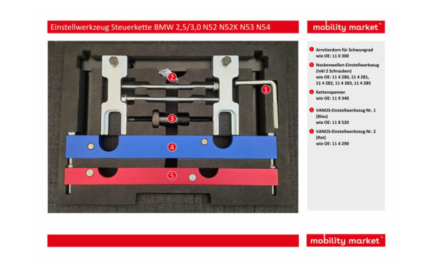 Zusatzbild 1 Einstellwerkzeug Steuerkette BMW 2,5/3,0 N52 N52K N53 N54 N55