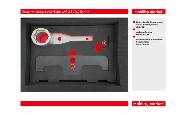 Zusatzbild 1 Einstellwerkzeug Steuerkette VAG 2,8 / 3,2 / 3,6 Benzin