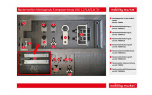 Zusatzbild 1 Nockenwellen Montagesatz Einlegewerkzeug VAG 1,2-4,2 TDi