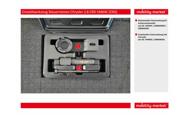 Zusatzbild 1 Einstellwerkzeug Steuerriemen Chrysler 2,8 CRD VM64C (ENS)