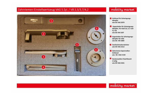 Zusatzbild 1 Zahnriemen-Einstellwerkzeug VAG 5 Zyl./V8 2,3/3,7/4,2