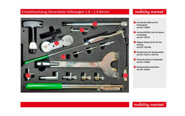 Zusatzbild 2 Einstellwerkzeug Steuerkette Volkswagen 1.0 – 1.6 Benzin