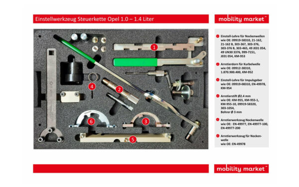 Zusatzbild 1 Einstellwerkzeug Steuerkette Opel 1.0 – 1.4 Liter