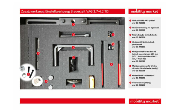 Zusatzbild 1 Zusatzwerkzeug Einstellwerkzeug Steuerzeit VAG 2.7-4.2 TDI