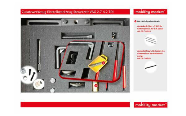 Zusatzbild 2 Zusatzwerkzeug Einstellwerkzeug Steuerzeit VAG 2.7-4.2 TDI