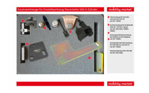 Zusatzbild 1 Zusatzwerkzeuge für Einstellwerkzeug Steuerkette VAG 6-Zyl.