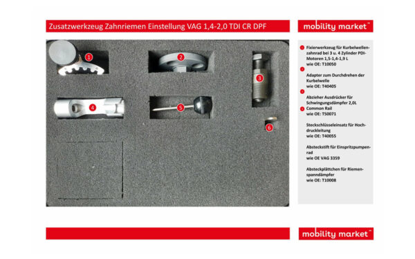 Zusatzbild 1 Zusatzwerkzeug Zahnriemen Einstellung VAG 1,4-2,0 TDI CR DPF