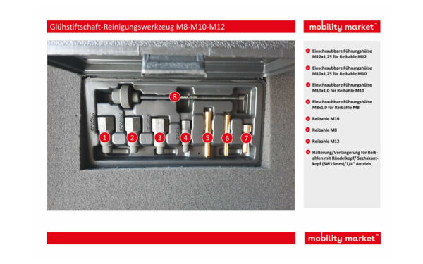 Zusatzbild 1 Glühstiftschaft-Reinigungswerkzeug M8-M10-M12