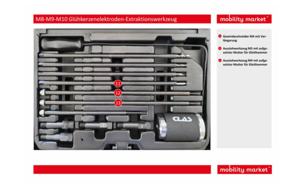 Zusatzbild 2 M8-M9-M10 Glühkerzenelektroden-Extraktionswerkzeug