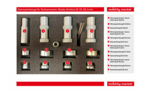 Zusatzbild 1 Stanzwerkzeug für Parksensoren Skoda (hinten) Ø 18-28,1 mm
