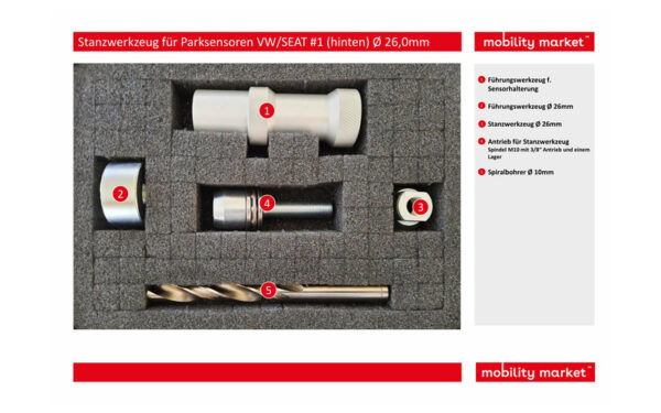 Zusatzbild 1 Stanzwerkzeug für Parksensoren VW/SEAT #1 (hinten) Ø 26,0mm