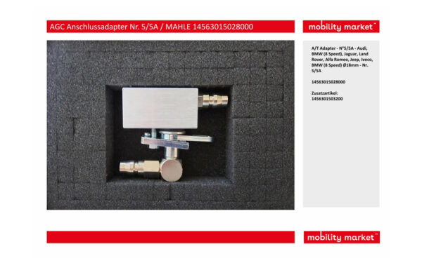 Zusatzbild 1 MAHLE Brain Bee AGC Anschlussadapter Nr. 5/5A 14563015028000