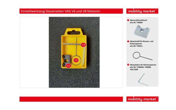 Zusatzbild 2 Einstellwerkzeug Steuerzeiten VAG V6 und V8 Motoren