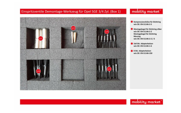 Zusatzbild 2 Einspritzventile Demontage-Werkzeug für Opel SGE 3/4 Zyl.