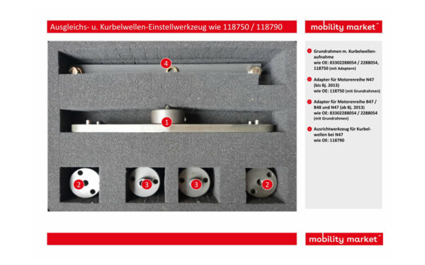 Zusatzbild 1 Ausgleichswellen- und Kurbelwellen-Einstellwerkzeug wie BMW OEM 118750 / 118790