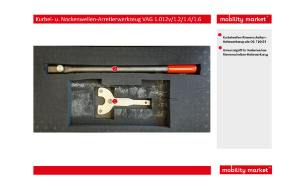 Zusatzbild 1 Kurbel- u. Nockenwellen-Arretierwerkzeug VAG 1.012v/1.2/1.4/1.6 16V