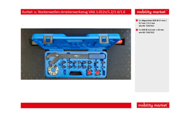 Zusatzbild 3 Kurbel- u. Nockenwellen-Arretierwerkzeug VAG 1.012v/1.2/1.4/1.6 16V