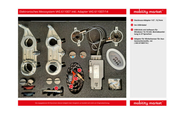 Zusatzbild 2 Elektronisches Messsystem VAS 611007 inkl. Adapter VAS 611007/14