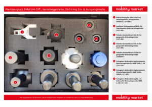 werkzeugsatz für bmw hinterachs differential, verteilergetriebe, dichtring ein & ausgangswelle
