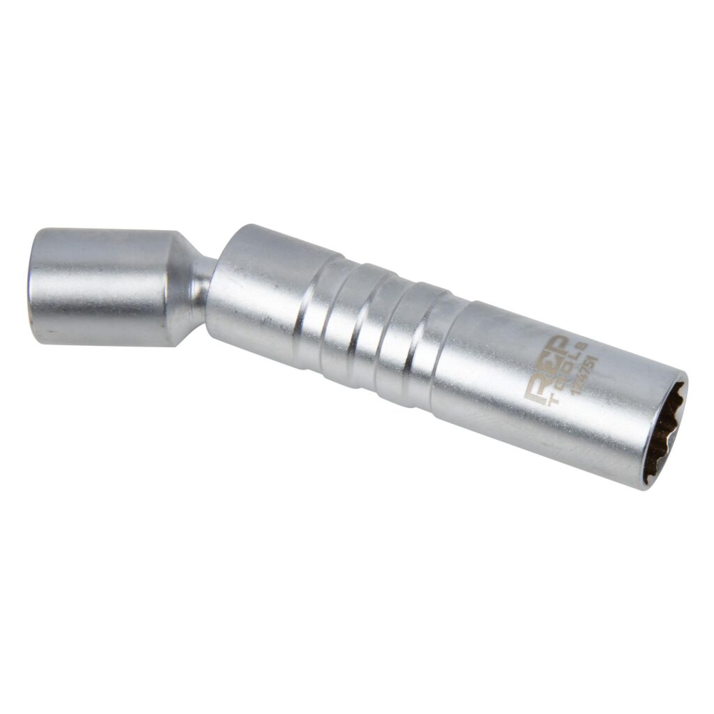 zündkerzen gelenk steckschlüssel, 14 mm, schlank und magnetisch,12 kant, 3/8 antrieb, länge 102 mm